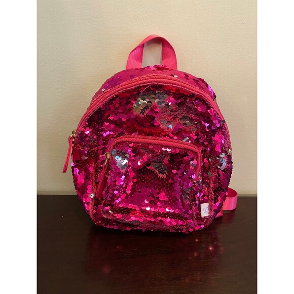 More than Magic pink/silver flip sequin mini backpack - Picture 1 of 3